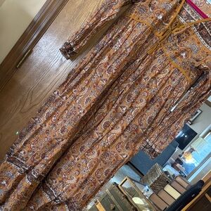 House of skye Bohemian Paisley Maxi Dress in Rust